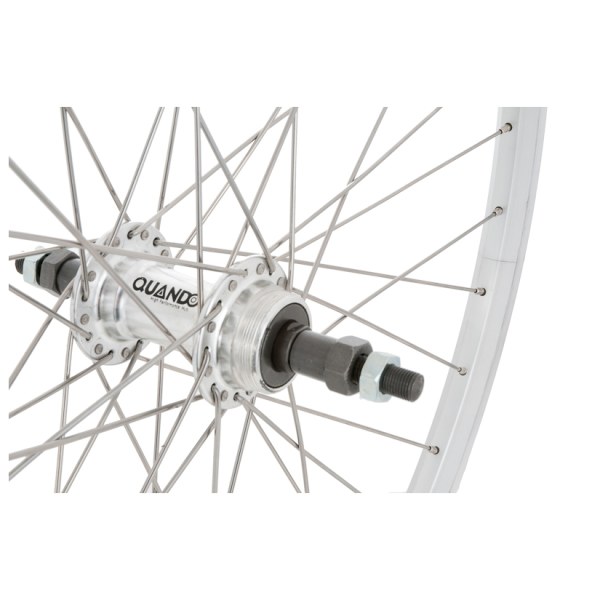 Strasser Komponenten Hinterrad 28" , silber, Schnellspanner, m. Gewinde f. Schraubkranz