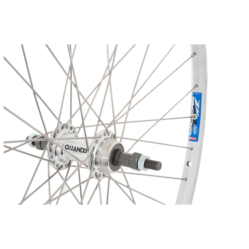 Strasser Komponenten Hinterrad 26", silber, Schnellspanner, m. Gewinde f. Schraubkranz
