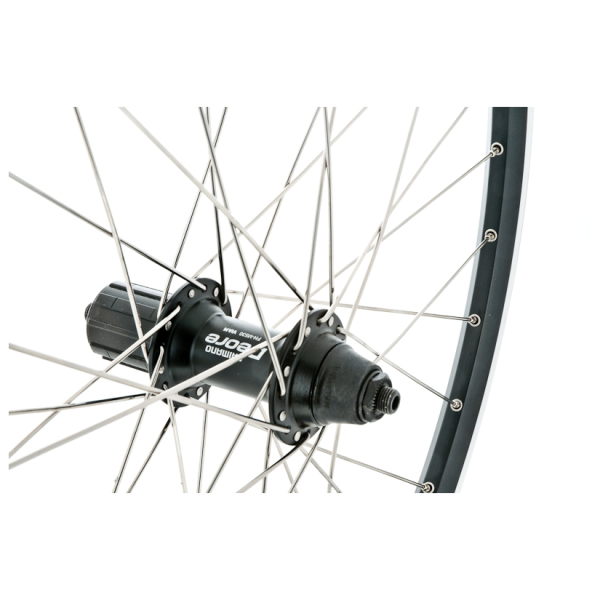 Strasser Komponenten Hinterrad 26" MTB, Felge schwarz, Nabe Deore 610 schwarz, 8/9-fach Body